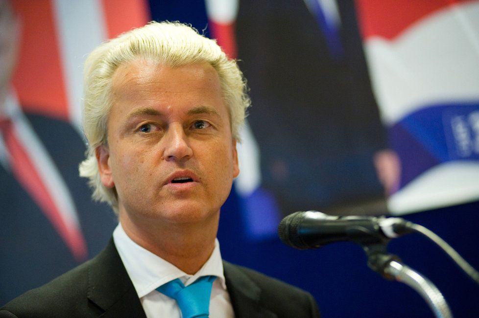 Předseda krajně pravicové Strany pro svobodu Geert Wilders