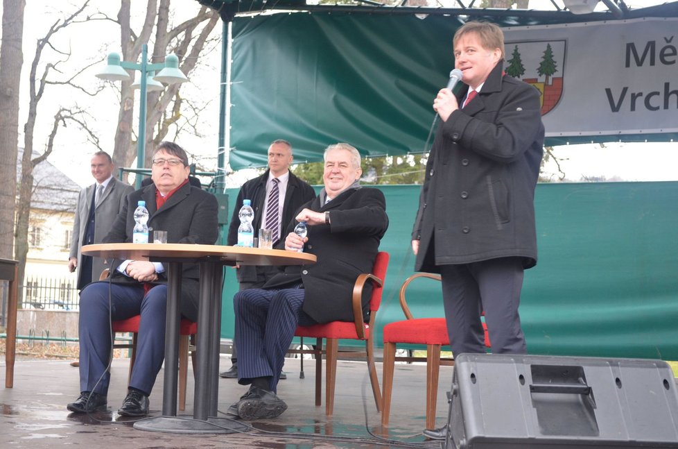 Prezident Miloš Zeman při návštěvě Vrchlabí