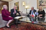Miloš Zeman a Benjamin Netanjahu s manželkami na setkání v Jeruzalému