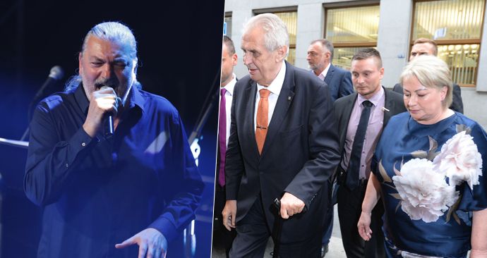 Miloš Zeman vyrazil s manželkou Ivanou na koncert Daniela Hůlky do Lucerny