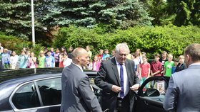 Miloš Zeman při návštěvě Jihočeského kraje