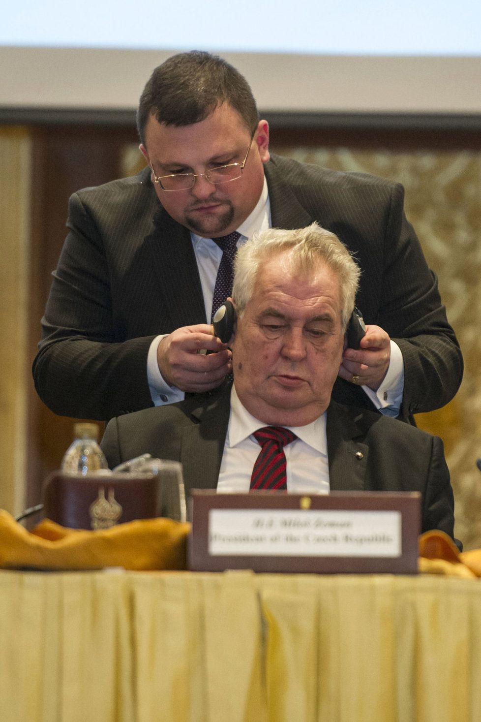 Prezident Miloš Zeman a dnes již bývalý šéf hradního protokolu Jindřich Forejt