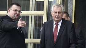 Prezident Miloš Zeman a dnes již bývalý šéf hradního protokolu Jindřich Forejt