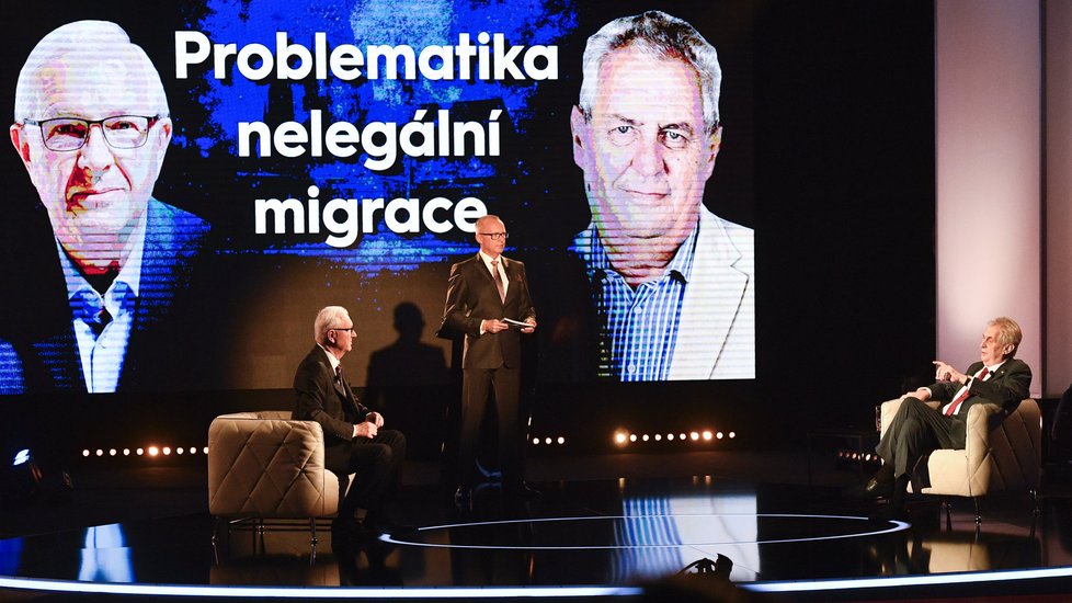 V debatě TV Prima se střetli Jiří Drahoš a Miloš Zeman vůbec poprvé.