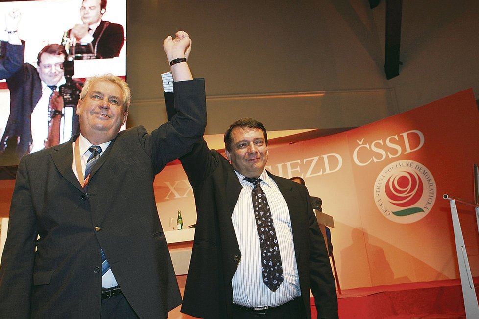 Miloš Zeman a Jiří Paroubek v roce 2009