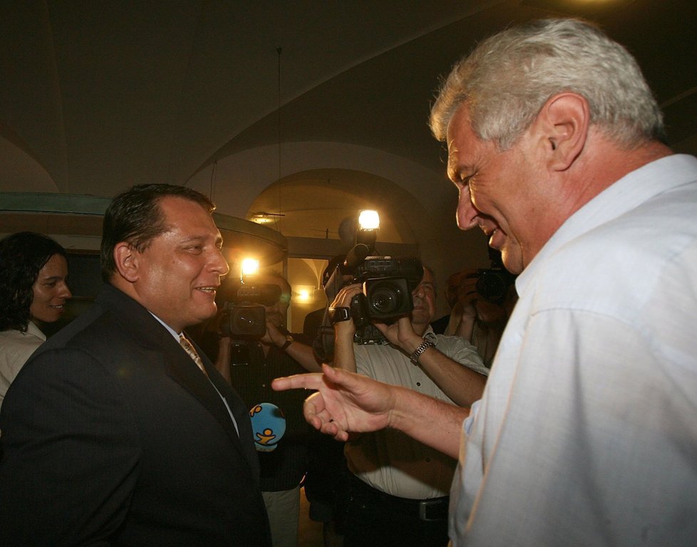 Miloš Zeman a Jiří Paroubek v roce 2006