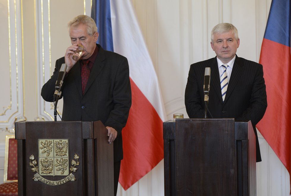 Miloš Zeman, Jiří Rusnok ( OKD- Tiskovka)