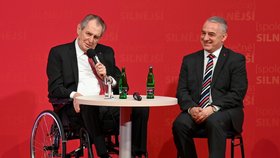 Prezident Miloš Zeman na sjezdu Českomoravské konfederace odborových svazu (30.4.2022)