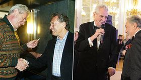 Miloš Zeman s Karlem Gottem: V roce 2020 vyznamená in memoriam Zlatého slavíka nejvyšším státním vyznamenáním