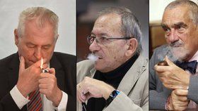 Kuřáci Zeman, Kubera a Schwarzenberg reagovali na krach protikuřáckého zákona.