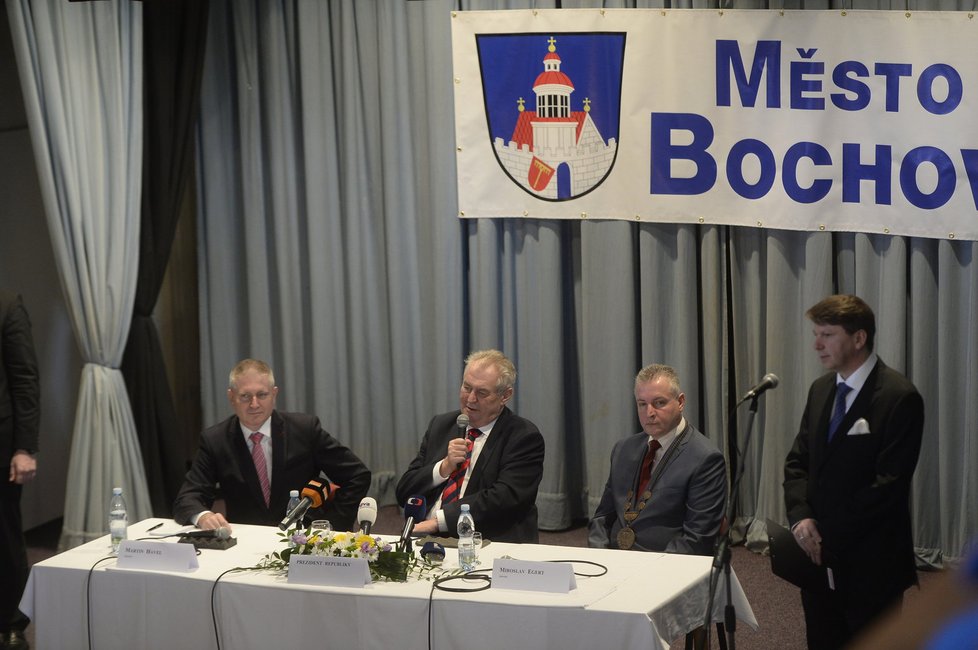 Miloš Zeman v Karlovarském kraji: Třetí den, tentokrát v Bochově