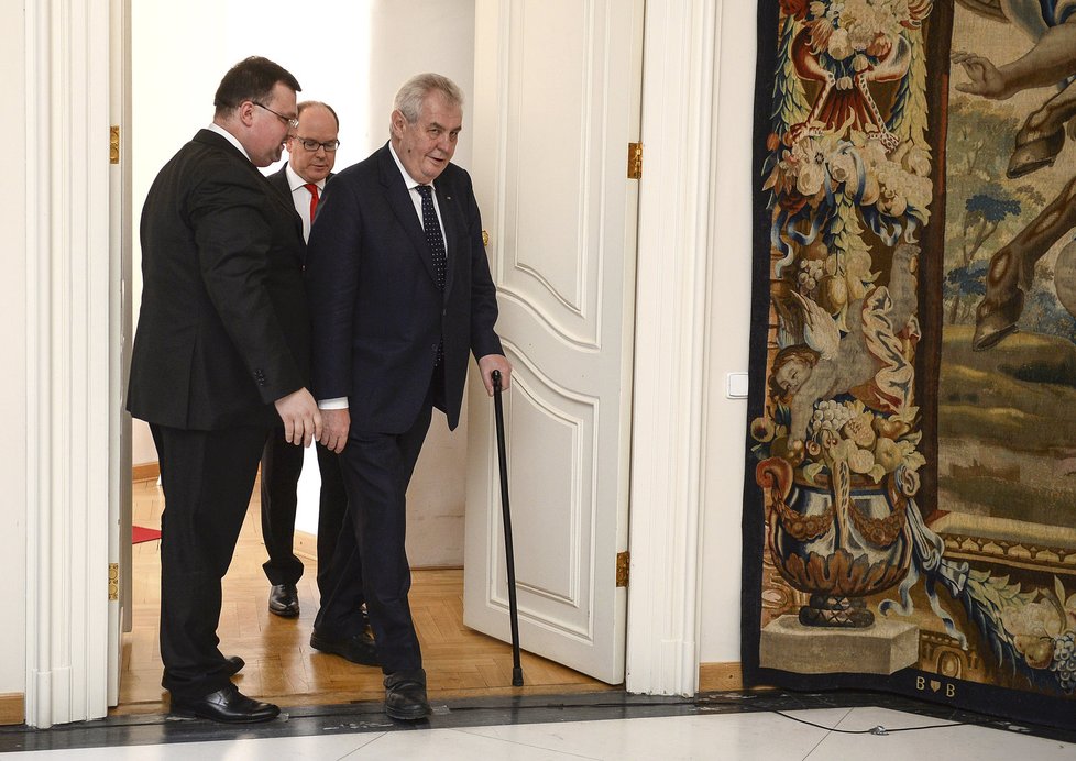 Miloš Zeman a za ním kníže Albert II.