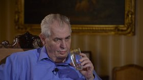 Miloš Zeman během 10. dílu pořadu S prezidentem v Lánech (12. března 2017)