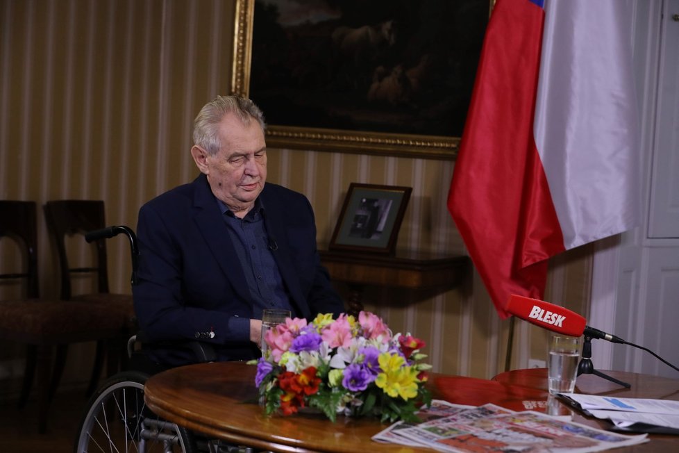 Miloš Zeman v pořadu Blesku S prezidentem v Lánech (22. 8. 2021)