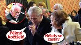 O čem si šušká Miloš Zeman s Livií?