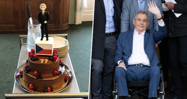 Zeman slaví 77. narozeniny: Čokoládový dort, zákaz alkoholu a tajemný Ovčáček s dárkem