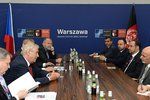 Summit NATO: Prezident Miloš Zeman a česká delegace na jednání s představiteli Afghánistánu