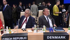 Prezident Zeman na summitu NATO