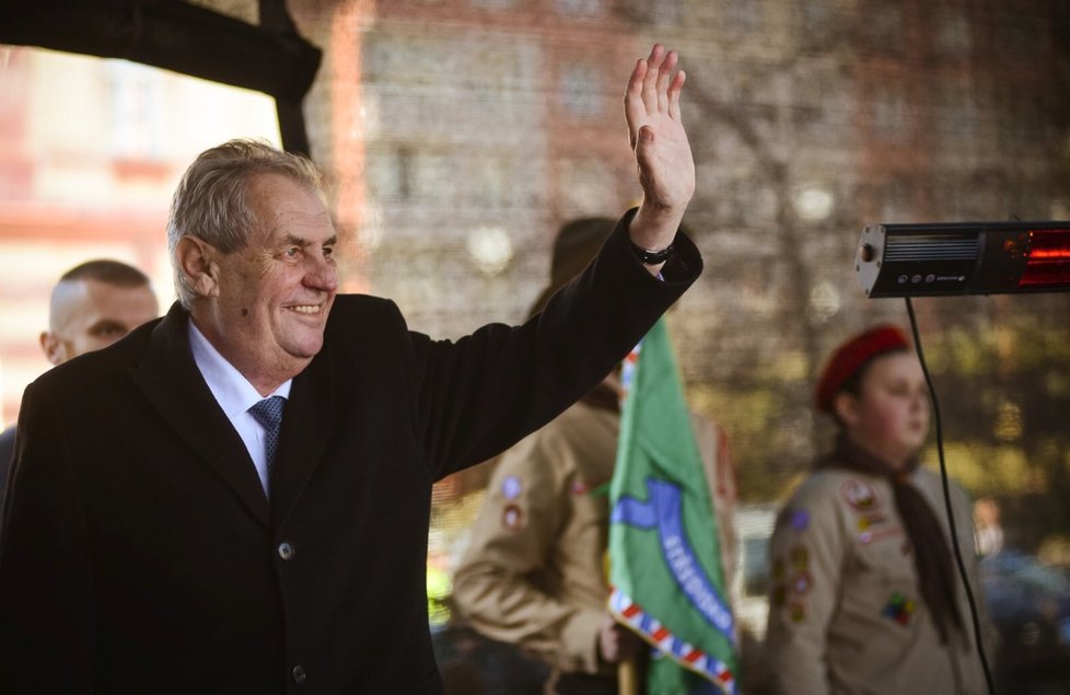 Prezident Miloš Zeman během druhého dne své návštěvy Karlovarského kraje (20.3.2019)