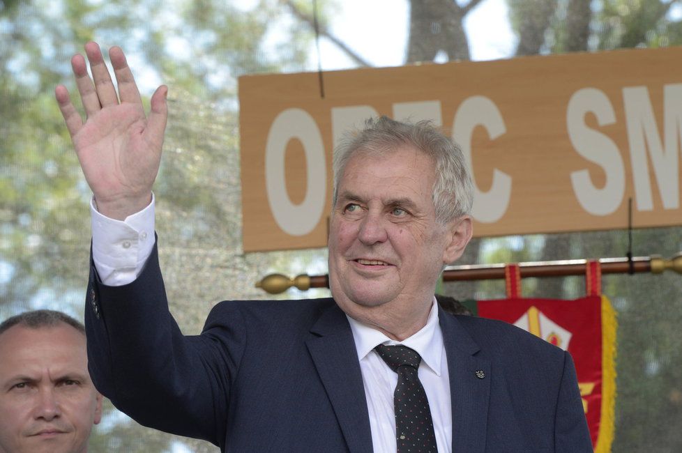 Prezident Miloš Zeman během návštěvy Kraje Vysočina