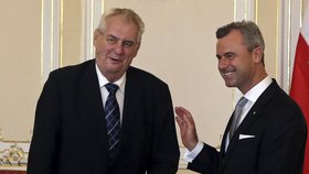 Miloš Zeman přijal na Hradě Rakušana Norberta Hofera. Ovšem ještě coby prezidentského kandidáta.