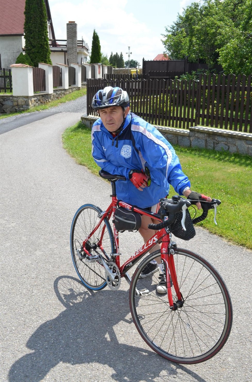 Karel Březina z Chotěbořska přijel do Nového Veselí, aby se yfotil se Zemanem