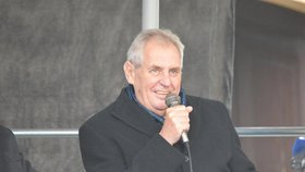 Miloš Zeman v Olomouckém kraji: Při návštěvě Mohelnice