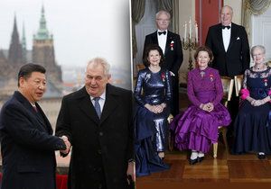 Miloš Zeman čeká po čínském prezidentovi další návštěvy. Pozval prý i královské rodiny na karlovské oslavy. Ty ze severu (vpravo) nepřijedou?