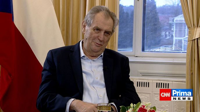 Prezident Miloš Zeman v Partii Terezie Tománkové. (6.2.2022). 