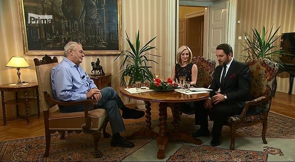 Prezident Zeman v pořadu Partie na FTV Prima