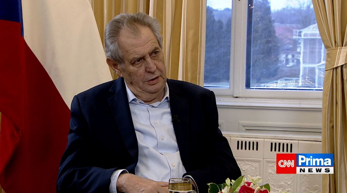 Prezident Miloš Zeman v Partii Terezie Tománkové. (6.2.2022).
