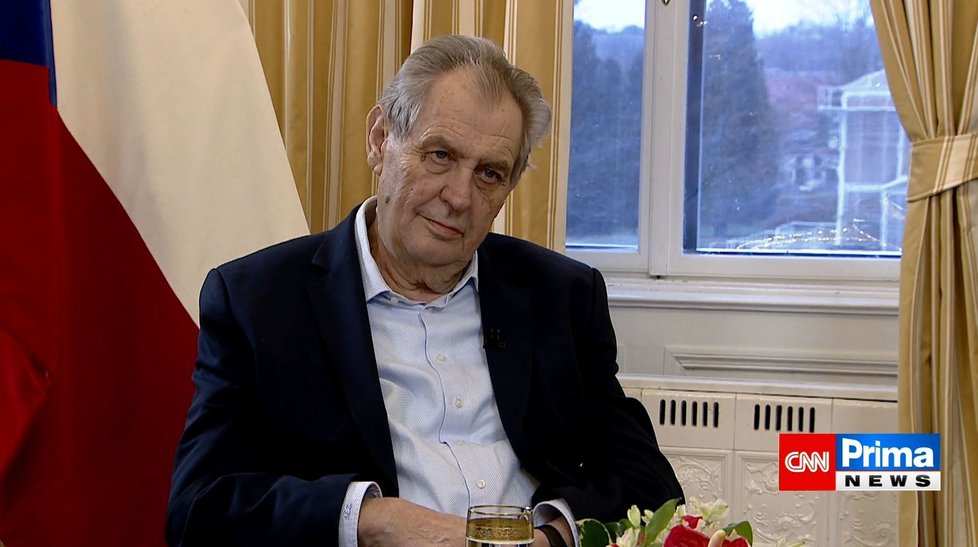 Prezident Miloš Zeman v Partii Terezie Tománkové. (6. 2. 2022).