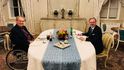 Prezident Miloš Zeman a premiér Petra Fiala na večeři v Lánech (3.2.2022)
