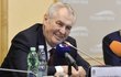 Miloš Zeman v Plzeňském kraji: Během setkání se zastupiteli