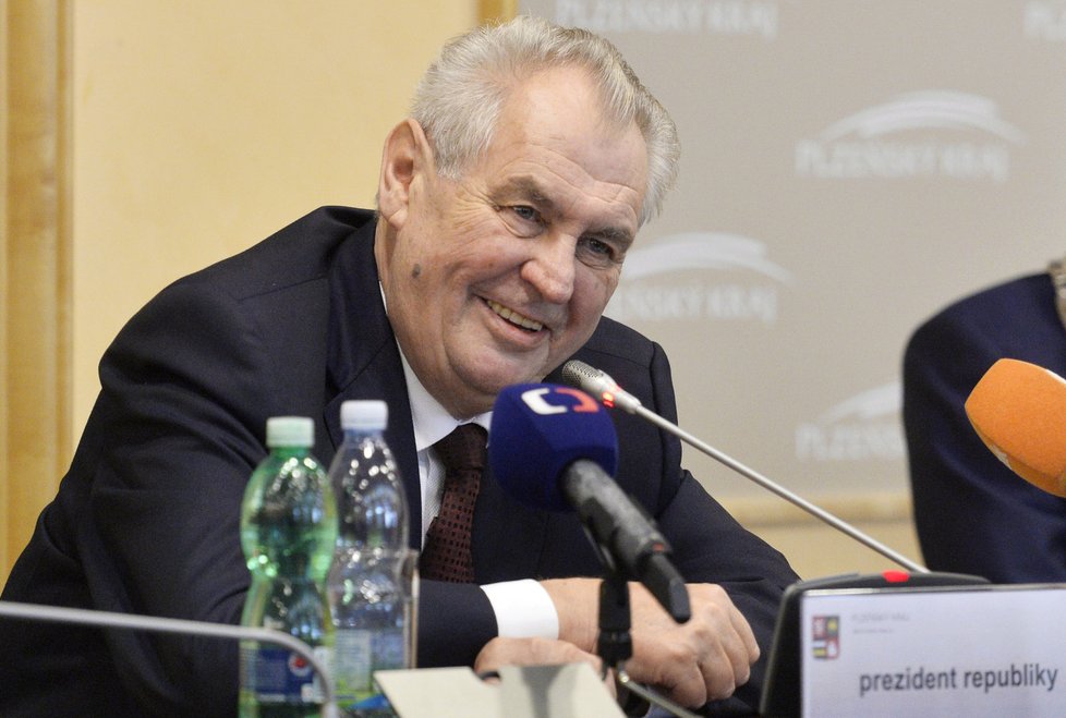 Miloš Zeman v Plzeňském kraji: Během setkání se zastupiteli