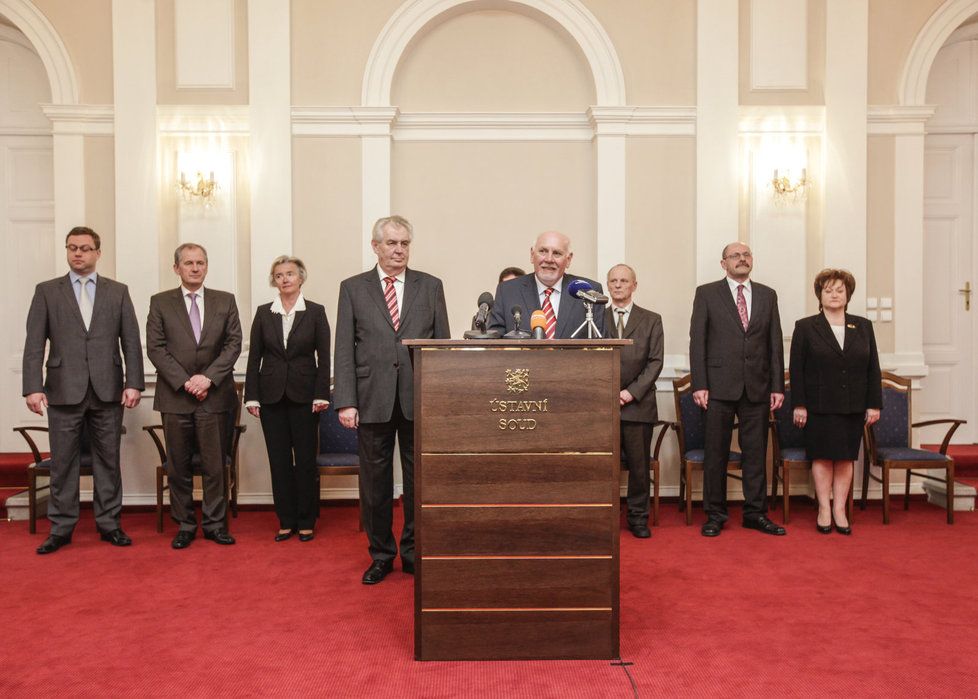 Prezident Miloš Zeman na návštěvě Ústavního soudu