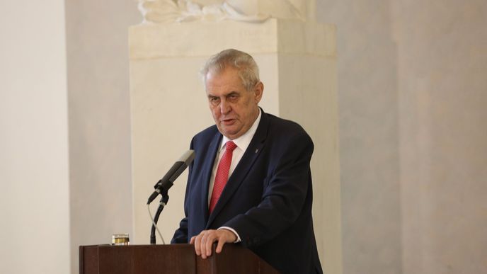 Miloš Zeman na Hradě 10. března 2017 potvrdil kandidaturu na prezidenta