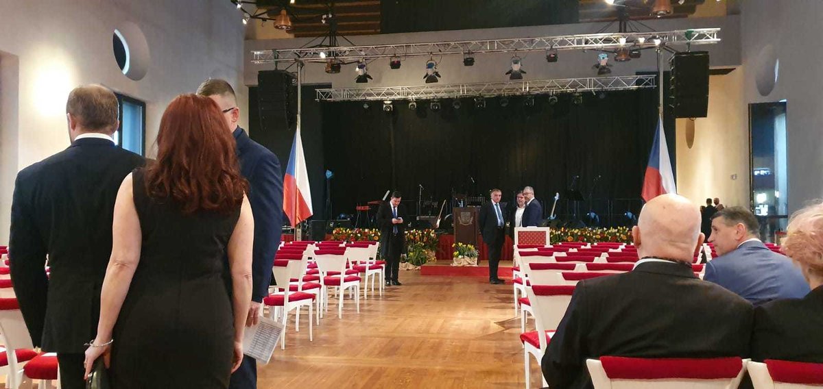 Sál, ve které proběhne koncert k 7. roku prezidenta Miloše Zemana na Hradě (8.3.2020)