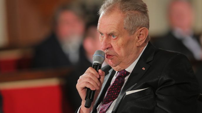 Předávání státních vyznamenání: Prezident Zeman (7.3.2022)