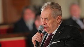 Předávání státních vyznamenání: Prezident Zeman (7.3.2022)