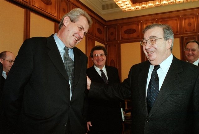 Miloš Zeman a Jevgenij Primakov v roce 1999