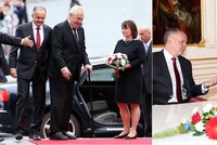 ČR a SR mají excelentní vztahy: Zeman si notoval s Kiskou, který přijel bez manželky