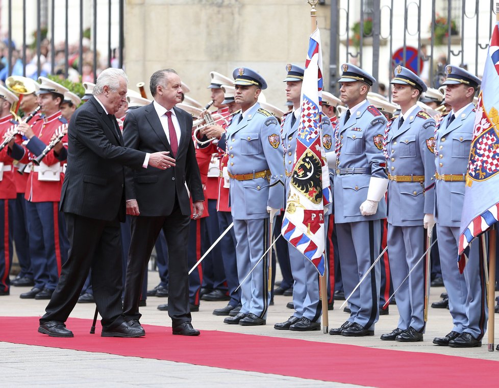 Slovenský prezident Andrej Kiska při návštěvě Prahy