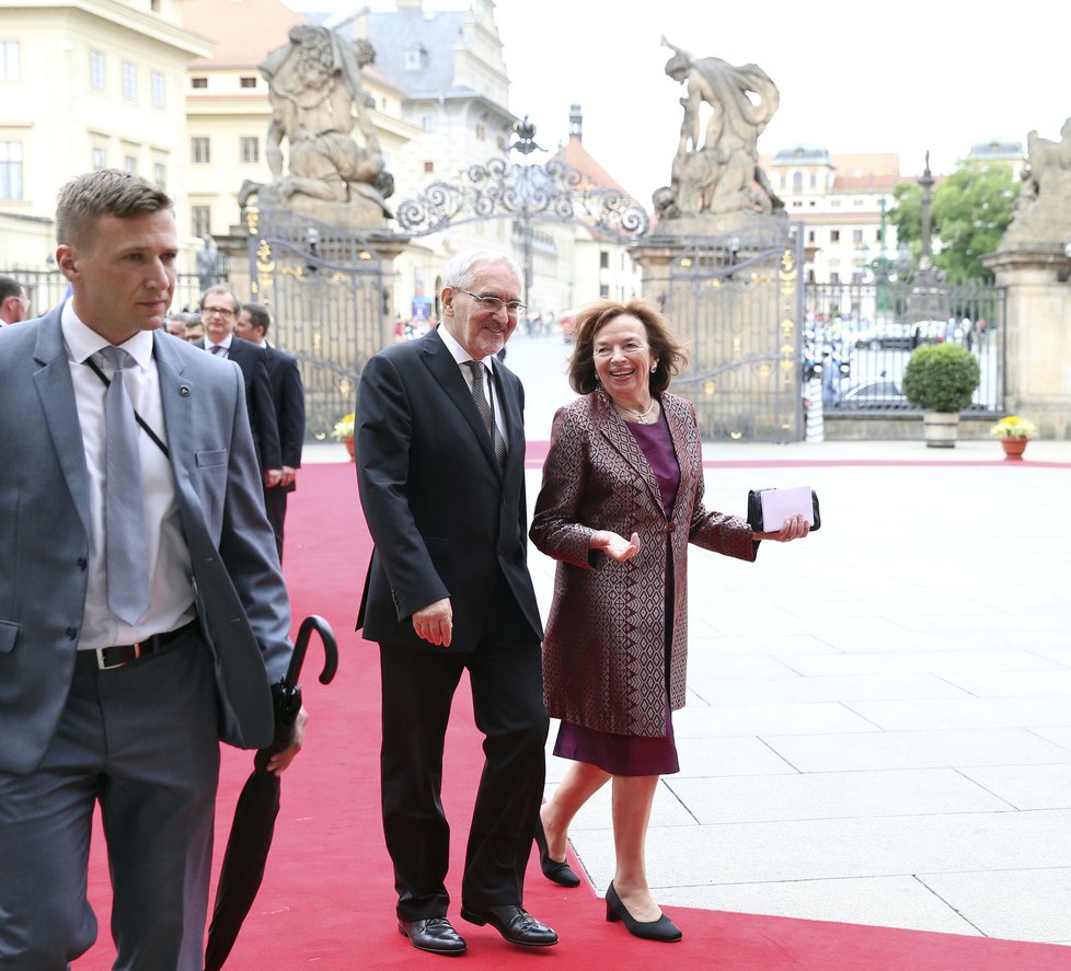 Klausová nechyběla ni při návštěvě slovenského prezidenta Andreje Kisky v Praze