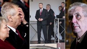 Zemanovo inaugurační utrpení: Vezli ho 234 metrů, stěhovali plošinou