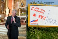 Nadstranický Zeman: Zemanovci si ho vylepili na billboardy!