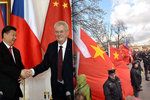 Miloš Zeman přivítal na Hradě čínského prezidenta Si Ťin-pchinga, do ulic vyrazili odpůrci čínské politiky i „vítači“.