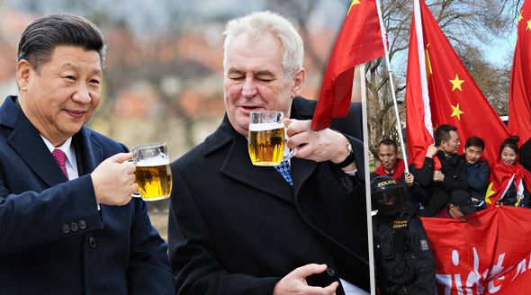 Prezident Miloš Zeman se rozloučil s čínskou návštěvou: Si Ťin-pchingem.