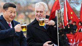 Miloš Zeman s čínským prezidentem Si Ťin-pchingem