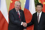 Prezident Miloš Zeman přivítá svého čínského protějška Si Ťin-pchinga v Lánech